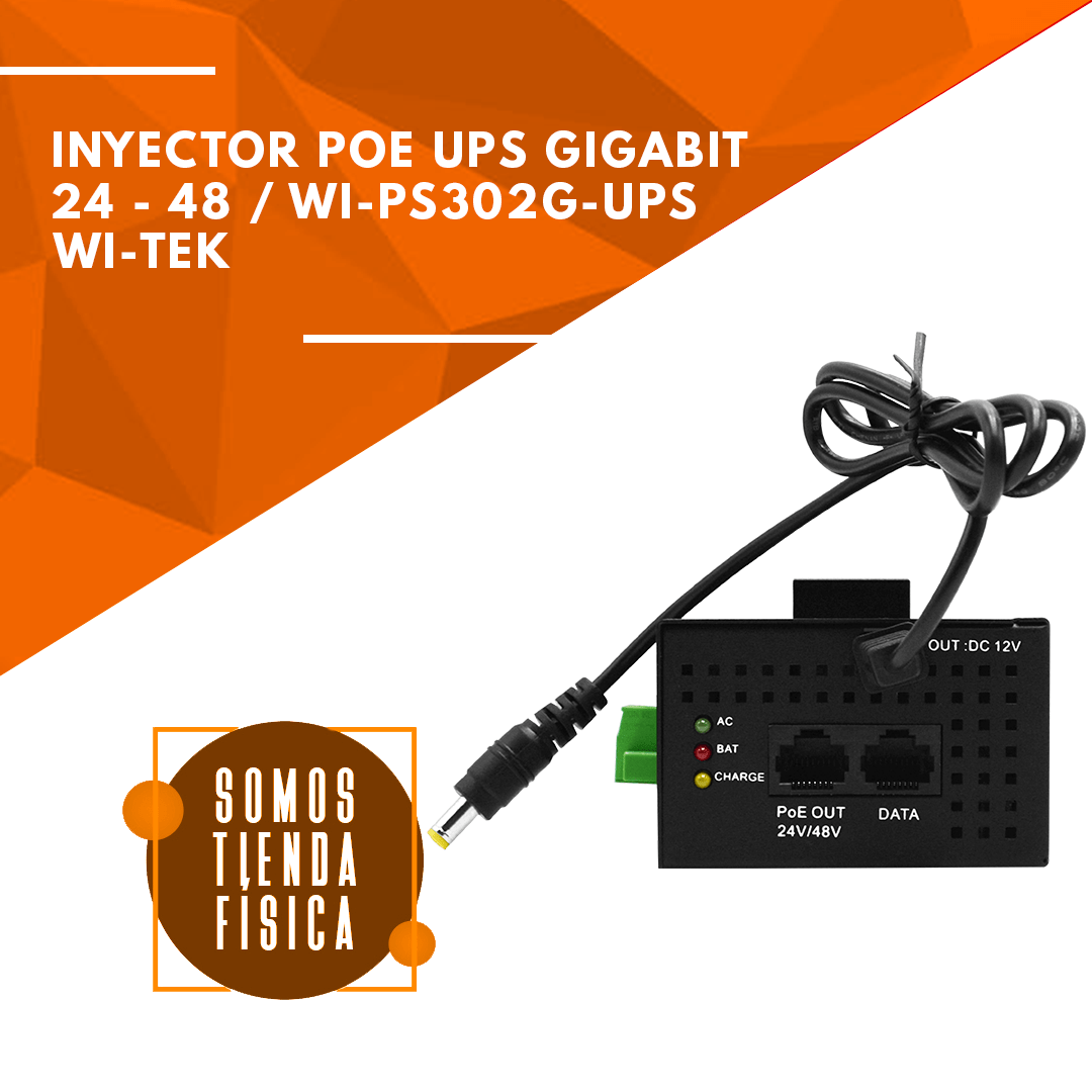 Inyector PoE UPS Gigabit | WI-PS302G-UPS