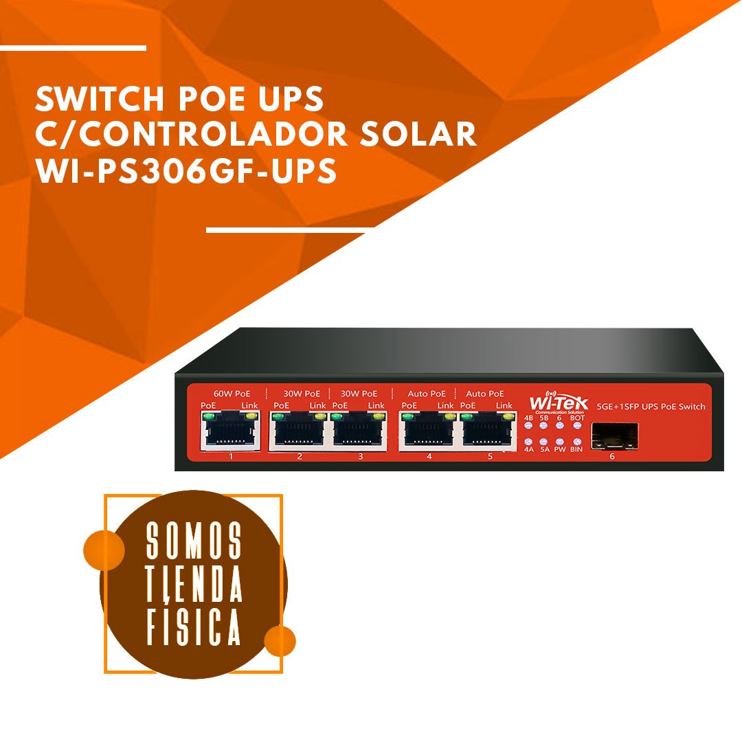 Switch PoE UPS 24V/48V - SOLAR | WI-PS306GF-UPS