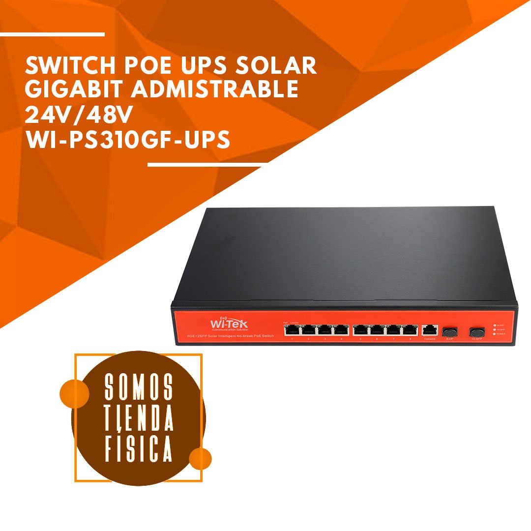 Switch PoE UPS SOLAR - Administrable L2 | WI-PS310GF-UPS
