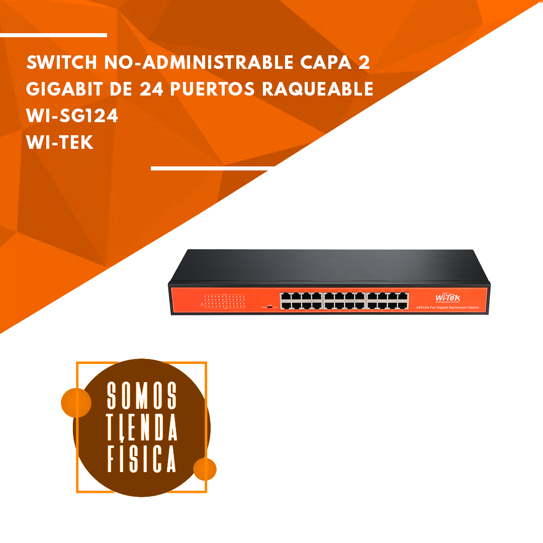 Switch Gigabit 24 Puertos - No Administrable | WI-SG124