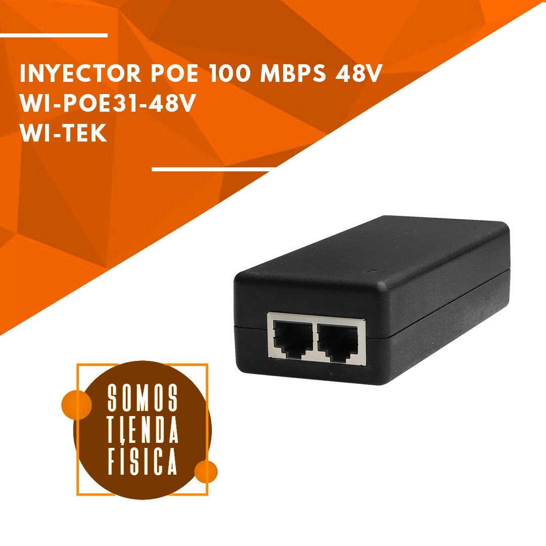 INYECTOR PoE 48V 100Mbps | WI-POE31-48V
