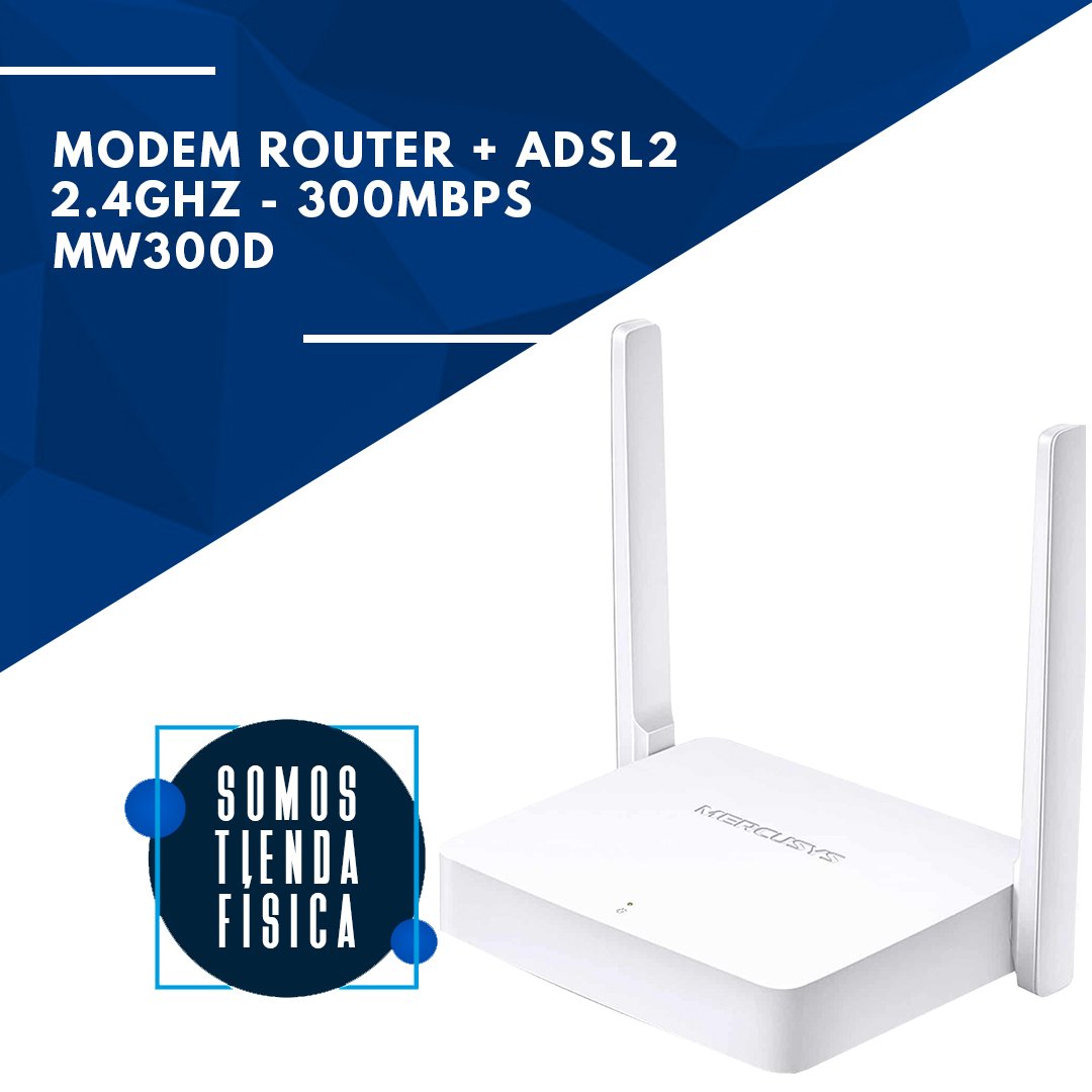 Módem Router ADSL2 + Inalámbrico N de 300Mbps | MW300D (ABA CANTV)