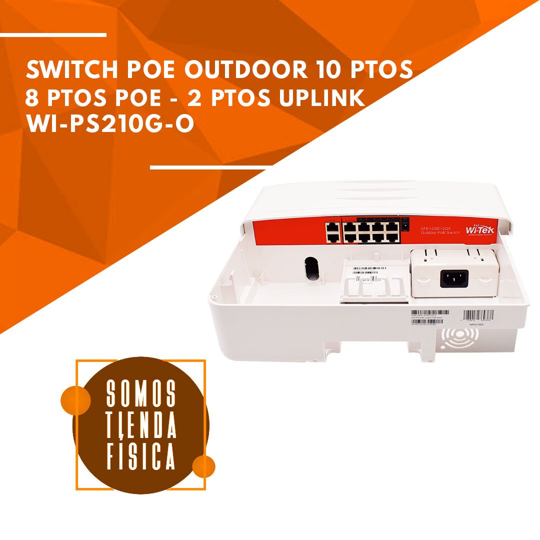 Switch PoE Outdoor (6FE+2GE) PoE + 2GE Up-Link | WI-PS210G-O